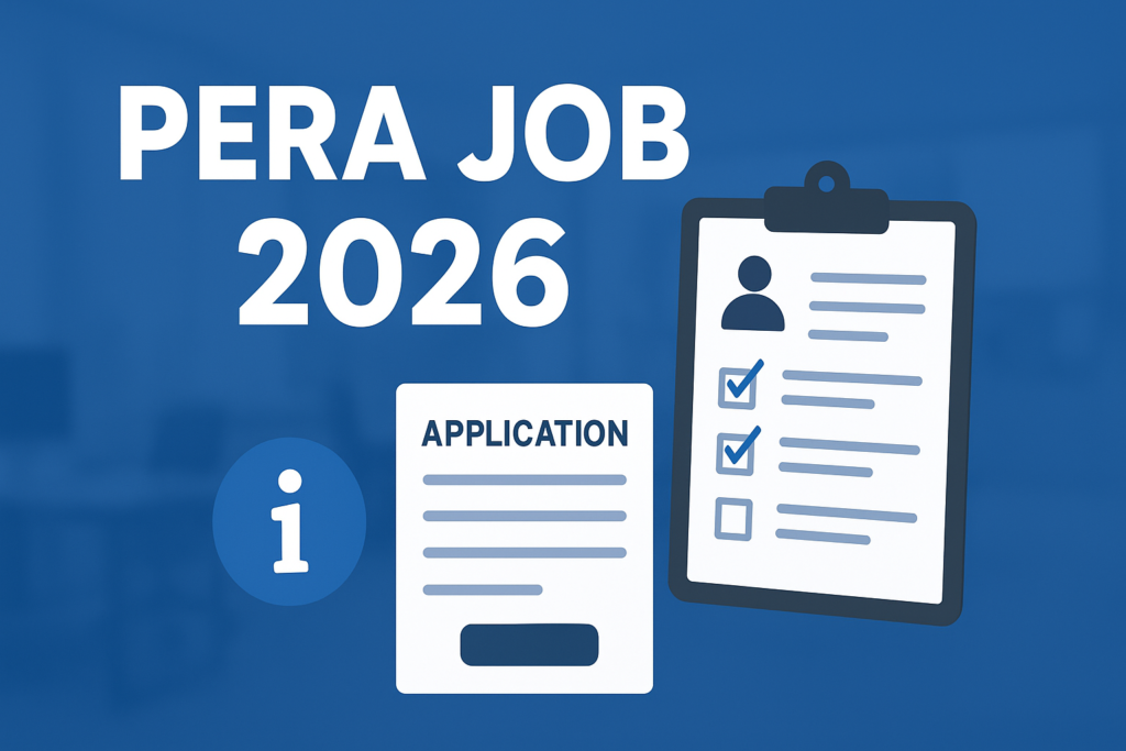 Pera Jobs 2026 Join Now